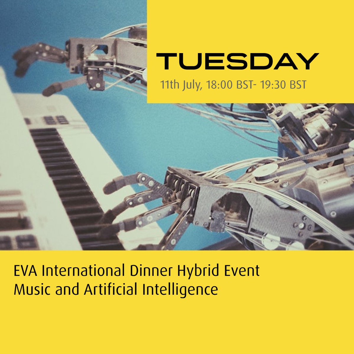 Join us for an International session on Music and Artificial Intelligence guided by Rolf Bader, Professor of Systematic Musicology at Hamburg University. 11th July 18:00-17:30BST, available in person in London and online. 

Register for the free event at: …AInternational110723.eventbrite.co.uk