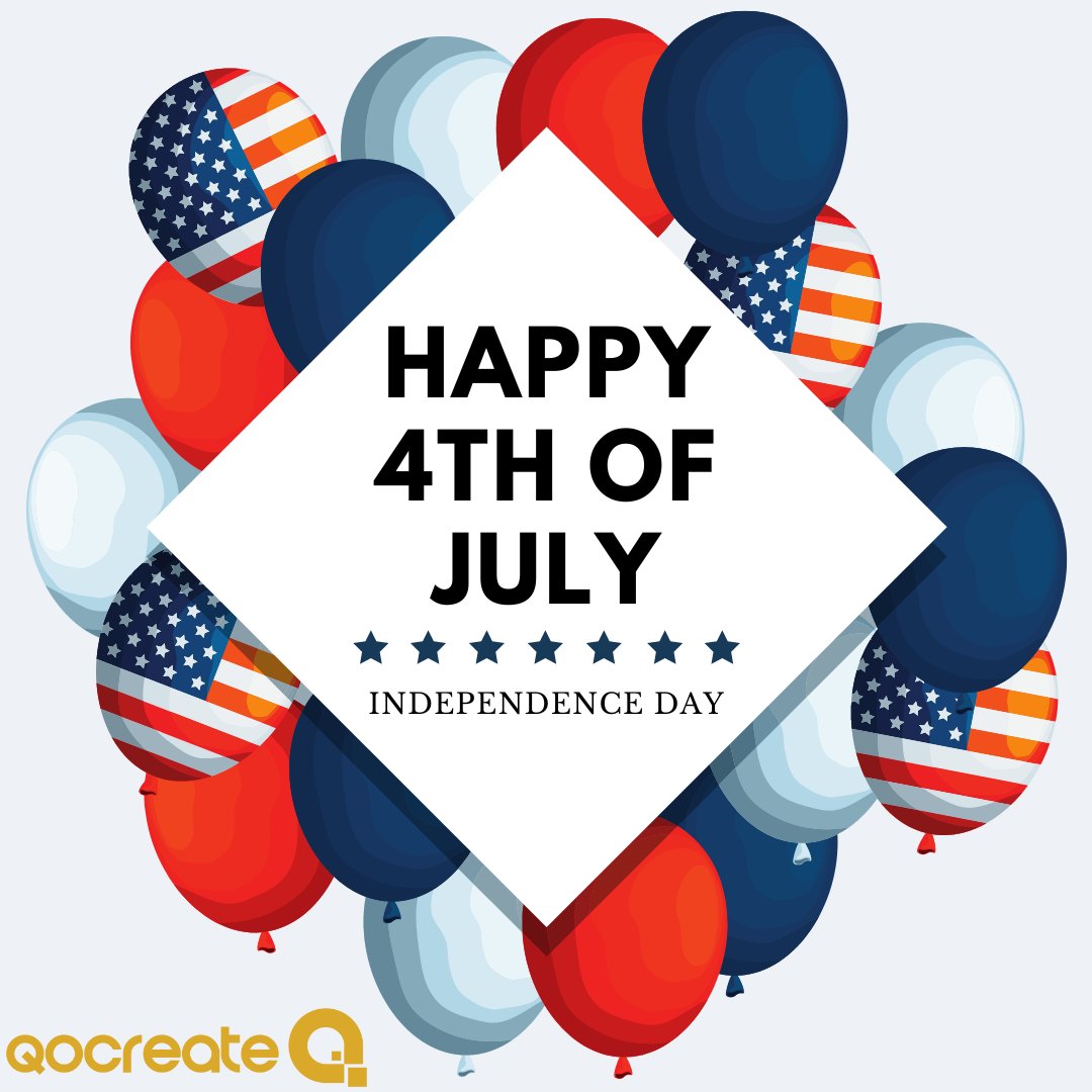 qocreate's tweet image. Happy American Independence Day! Wishing everyone a happy and safe 4th of July🇺🇸