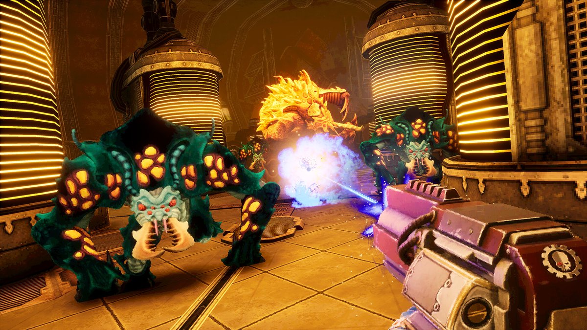 Happy Tuesday! We are BIG chilling &amp; playing Warhammer 40k: Boltgun! The Doom like shooter set in the Warhammer 40k universe! 

Come join the fun live on Twitch

twitch.tv/rankster

#Tuesday #warhammer40k #gaming <a href="/sme_rt/">streamachine retweets 🇬🇧</a> <a href="/BlazedRTs/">Blazed</a>