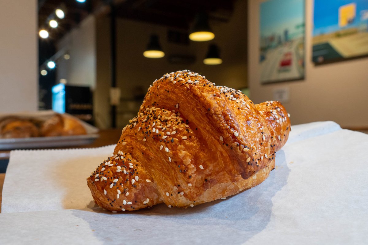 breadlounge's tweet image. A balanced diet is a croissant in each hand. Ham &amp;amp; Cheese Croissant