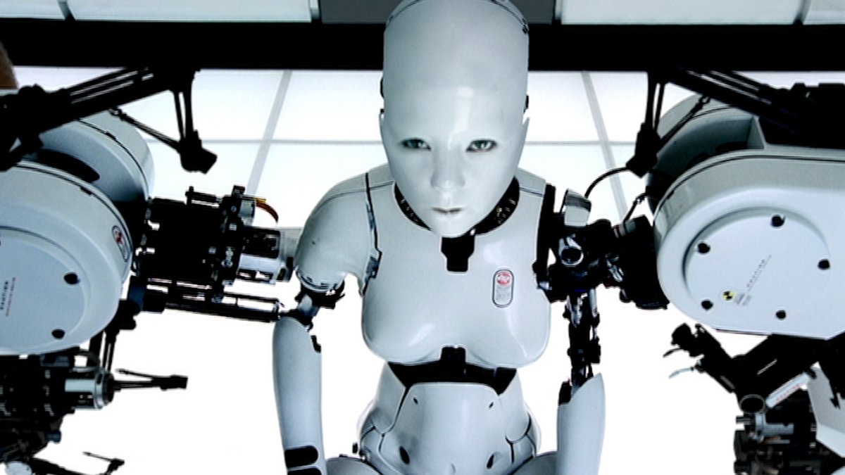 Two machine-manufactured automatons experience a moment of tenderness in Chris Cunningham's 1999 music video for the single from Björk’s album “Homogenic.” 🖤🖤🖤 criterionchannel.com/all-is-full-of…