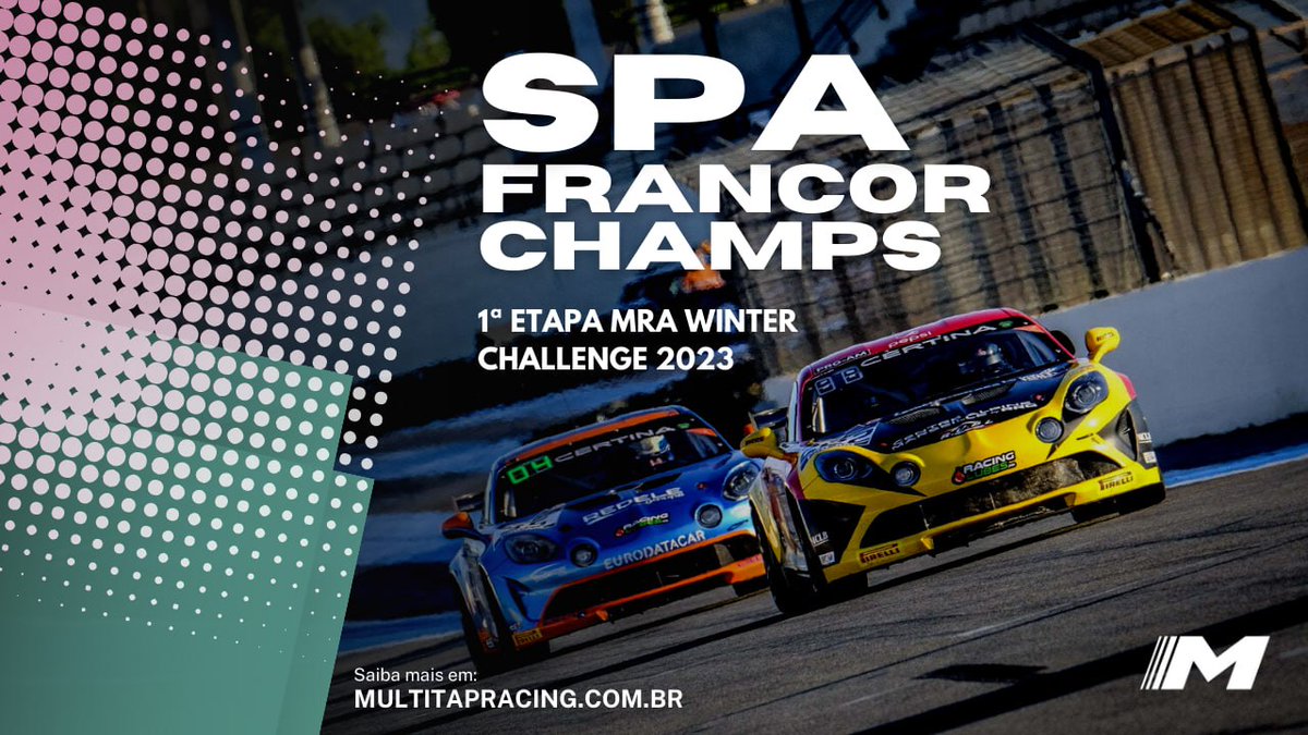 omultitap's tweet photo. O Multitap Racing Academy dá início ao seu primeiro campeonato hoje! 

O MRA Winter Challenge é uma disputa monomarca com os Alpines A110 GT4 e a primeira etapa é em Spa-Francorchamps!

Acompanhe o mosaico, a partir das 21h30, no YouTube e na Twitch!

#beACC #SimRacing #Xbox https://t.co/R4c8dTYMxl