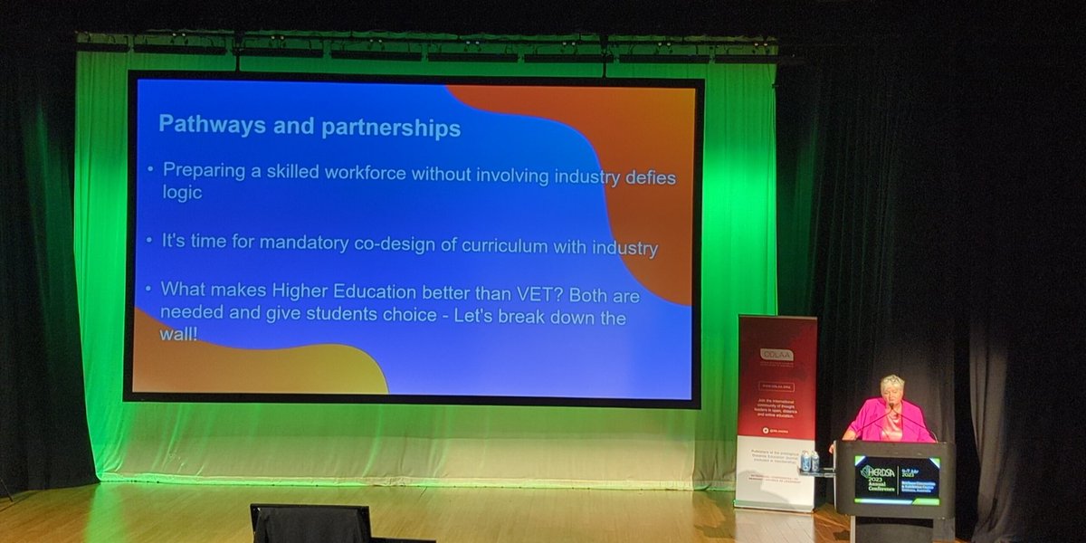 Important messages about the "industrial revolution" of higher education #herdsa2023