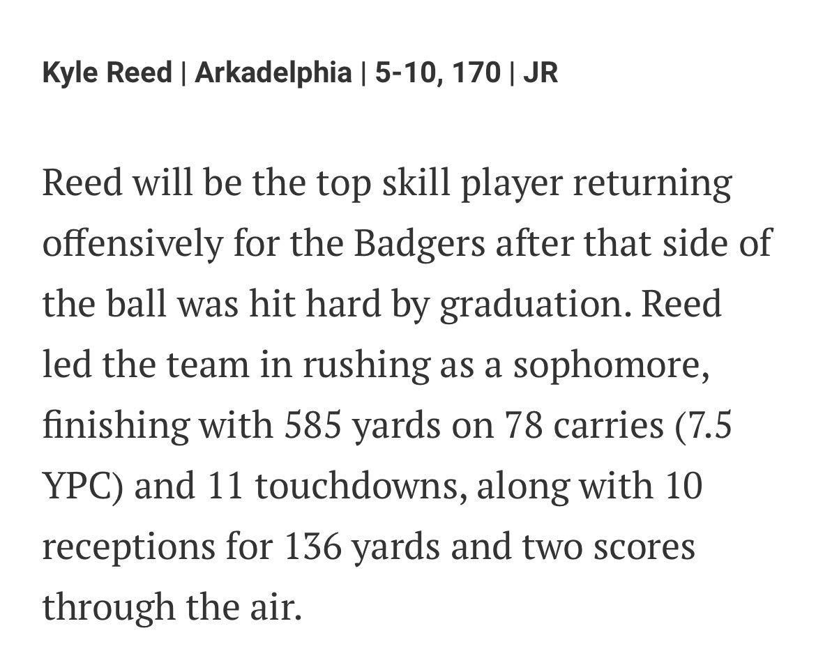 Yesir <a href="/KyleReed_27/">Kyle Reed</a> ! <a href="/ArkadelphiaFB/">Arkadelphia Badger Football</a>