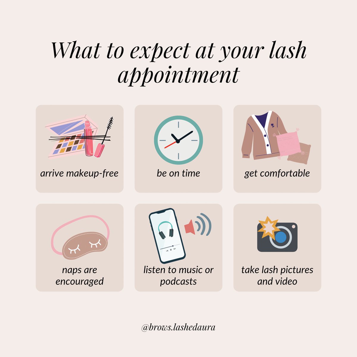 Just booked your first lash appointment? Here are what to expect! 💓✨

Book your brow and lash appointment with us now! ✨

IG: brows.lashedaura
📍 San Jose Bay Area

#lashextensions #sanjosebayarea #sanjoselashtech #browlamination #SanJose #BayArea #lashtips