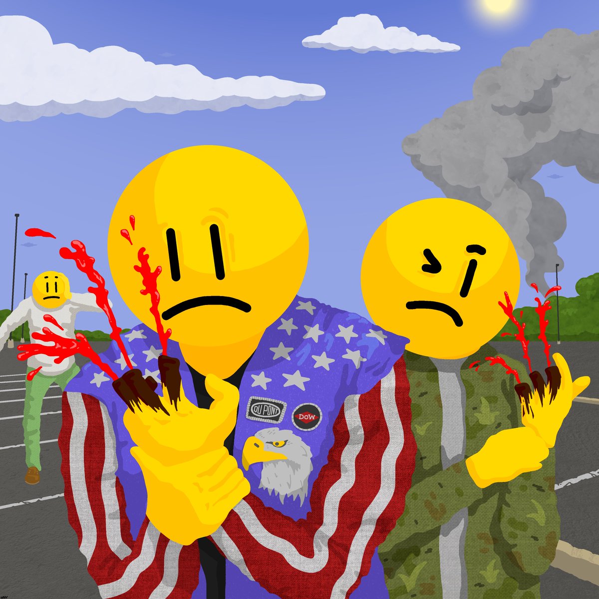 Happy 4th of July 🎆💪😶

Newest Piece - "Two Simultaneous Firework Accidents in Broad Daylight" is now available on <a href="/objktcom/">objkt</a> 

25/25 ed.
10 ꜩ

objkt.com/asset/KT1WWsQW…
