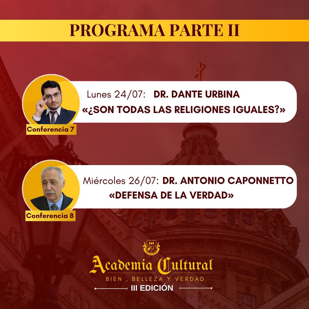 centroasuncion's tweet photo. 📚 Hoy te presentamos la segunda parte del programa de la Academia Cultural, un viaje que te hará pasar al siguiente nivel en tu búsqueda del Bien, Belleza y Verdad.

💡 Descubrí las ideas detrás del mundo relativista en el que vivimos hoy día. https://t.co/J2ae3EJBxD