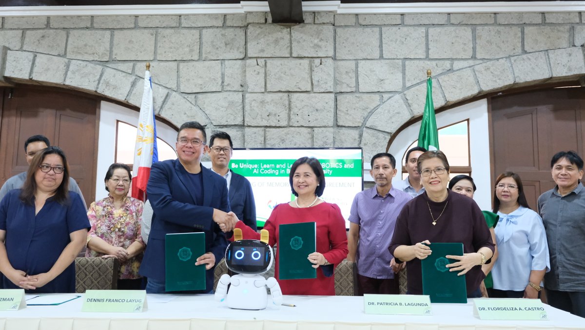 baliuagu's tweet photo. 5 July 2023 | Learn and Lead with ROBOTICS and AI Coding in Baliuag University" MOA Signing with East West International Educational Specialists, Inc., Silicon Valley HQ and Kaizen Group
Baliuag University Bahay na Bato
#BUGlobalPartners #MOASigning https://t.co/oDlzIGQSBa