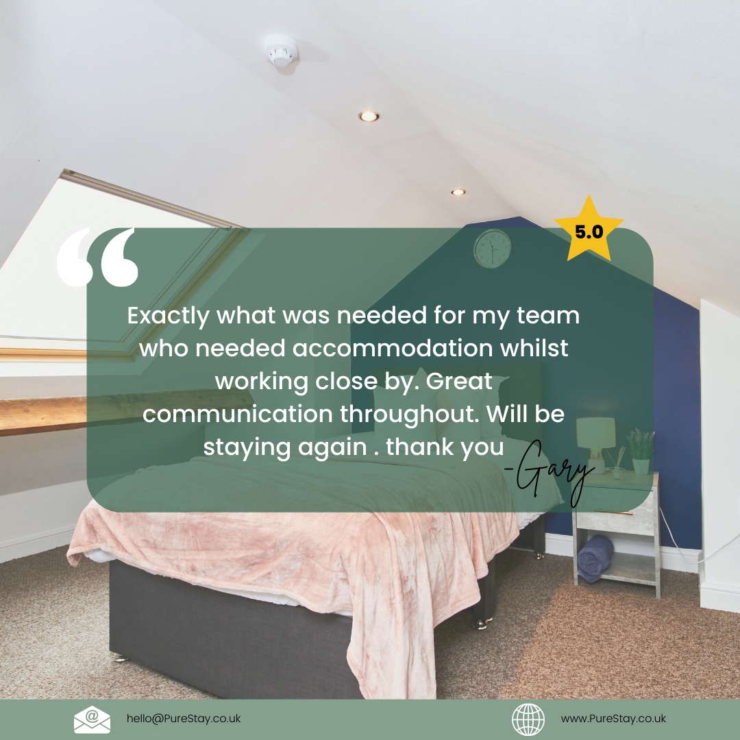 PureStay_UK's tweet photo. #GUESTREVIEW

"Exactly what was needed for my team who needed accommodation whilst working close by. Great communication throughout. Will be staying again. thank you" - Gary

Travelling for work? You might as well enjoy it 🥂 Book now!

LINK IN OUR BIO! https://t.co/nMgO2pO8LR