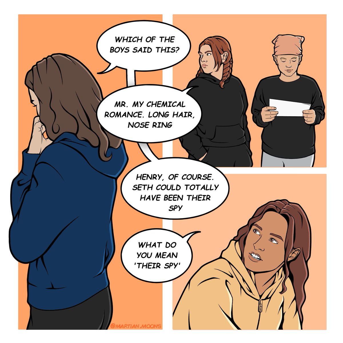 "she's insinuating... again."

[ art by: @martian_moons ]