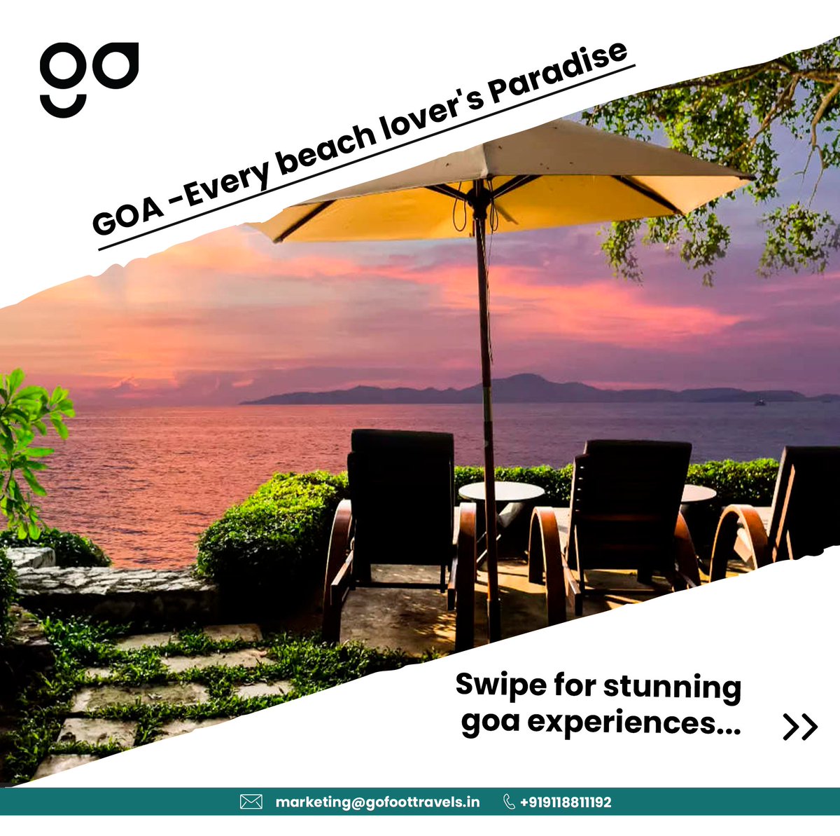 gofoottravels's tweet photo. Swipe 👈 for some wonderful experiences for your next coastal #holiday to #Goa.🌊

#gofoottravels #gofoot #gft #gfts #travel #reelsviral #trendingreels #nature #mountains #Travelgram #traveling #Travelphotography #traveler #traveller #travelingram #traveltheworld #travels https://t.co/OH8TZAetbG