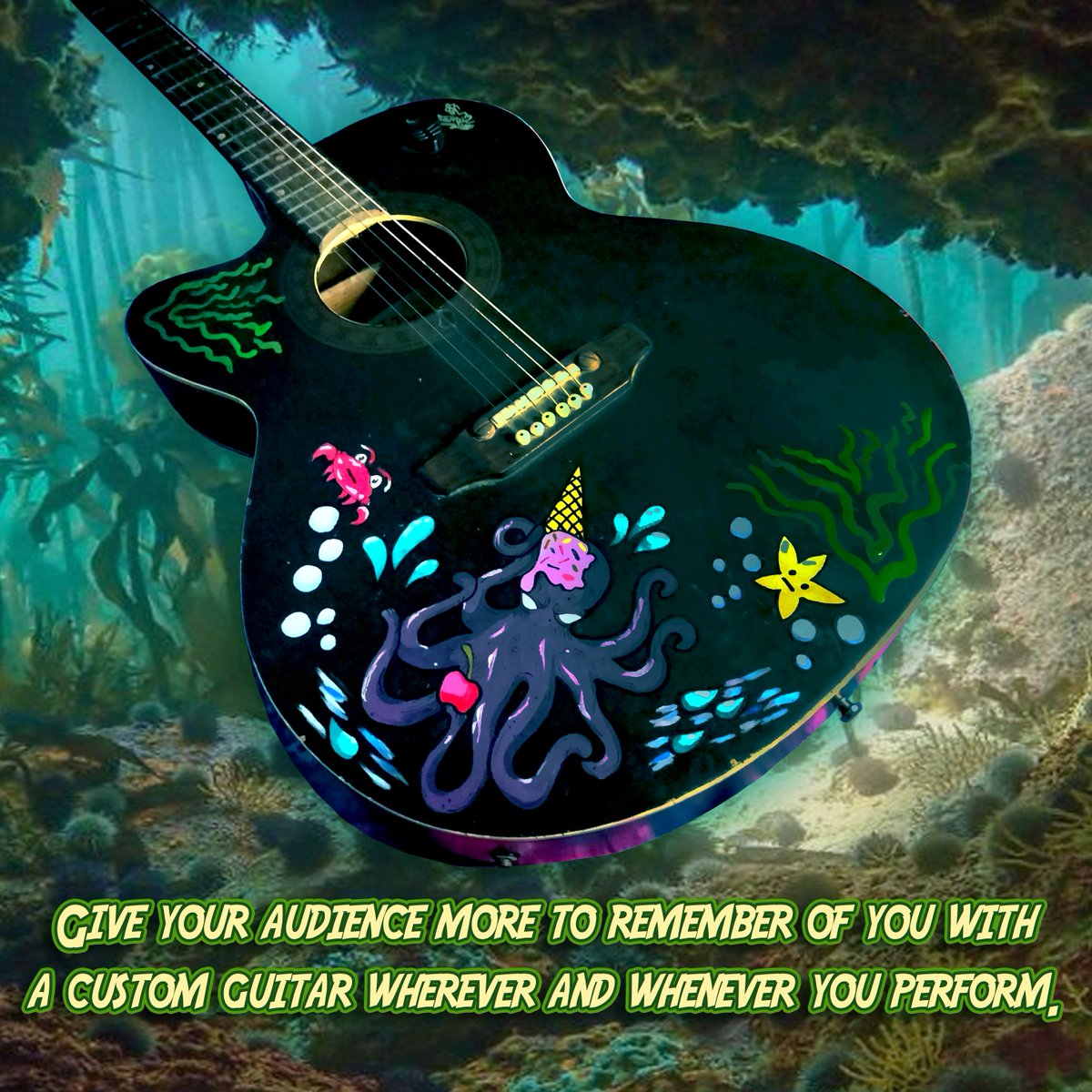 As a guitarist, give your audiences something memorable to remember. 
#artisttools #musictools #musicsupplies #musicaddict #guitaraddict #guitarstore #smallbusiness #customguitar #musicartist #customization #guitarpainting #arttipsandtricks #musicproducts #musiclovers