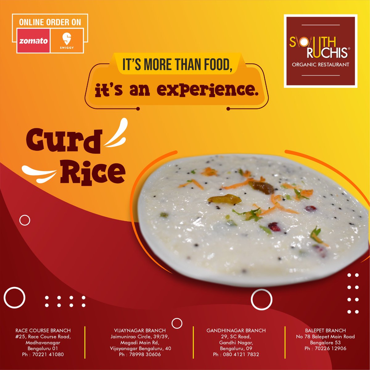 RuchisSouth's tweet photo. 🥣✨ Cool and Creamy Curd Rice: The Ultimate Comfort Food! 🥣✨

Calling all food lovers! Are you ready to indulge in a dish that combines simplicity, taste, and comfort? Look no further because we have the perfect treat for you - Curd Rice! 🍚🥄 https://t.co/QHrn3MZMn6