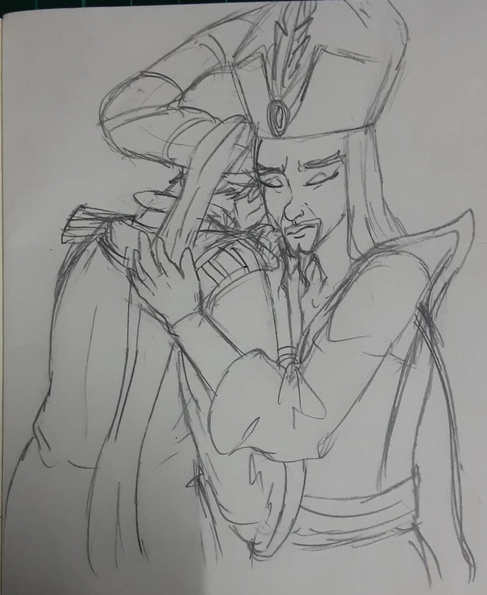 HanFeisu's tweet photo. #villainrecruiters x #disneyvillains again. This time with Frollo/Veil with Jafar/Farja scenes. The 2nd one looks very wrong when its Frollo n Jafar, but uhm whatever...
#claudefrollo #jafar #thehunchbackofnotredame #aladdin #手下 #veil #farja #sketches https://t.co/eFewjCdBnK