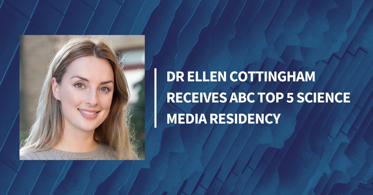 Congratulations to @SciMelb's Dr Ellen Cottingham who has been selected for the prestigious @ABCaustralia TOP 5 Science media residency. The specialist training with leading journalists helps scientists build skills to communicate about their research → unimelb.me/437hj5H