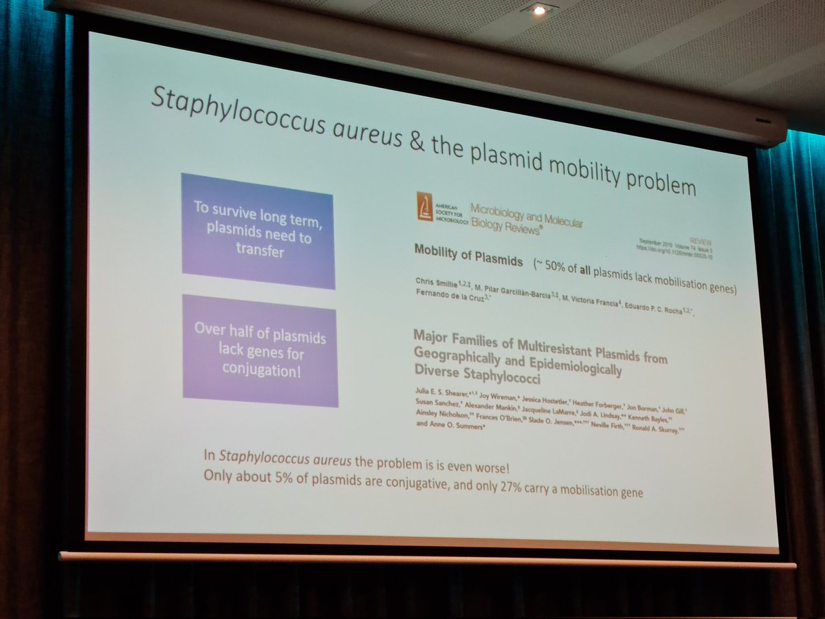 BioMinnie's tweet image. @DrJoshRamsay gave a really interesting talk with 3 small examples of transfer, #regulation and persistence of bacterial Mobile Genetic Elements (a super important research focus area!) #2023ASM