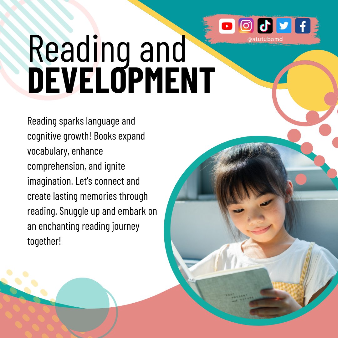 Reading sparks language and cognitive growth! Books expand vocabulary, enhance comprehension, and ignite imagination. Let's connect and create lasting memories through reading. Snuggle up and embark on an enchanting reading journey together! #ReadingWithKids #CognitiveDevelopment