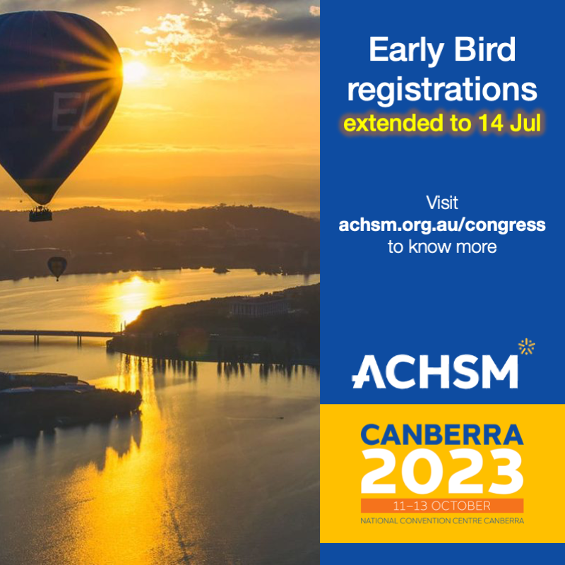 ACHSM's tweet photo. 2023 ACHSM health leadership congress
Early Bird registrations extended to Fri 14 Jul
Visit https://t.co/8bhTqTLVV5 to register now and save.
#congress #conference #networking #professionaldevelopment #healthcare #healthservices #healthservicemanagement #healthcareleadership https://t.co/Doq9YGQEQa