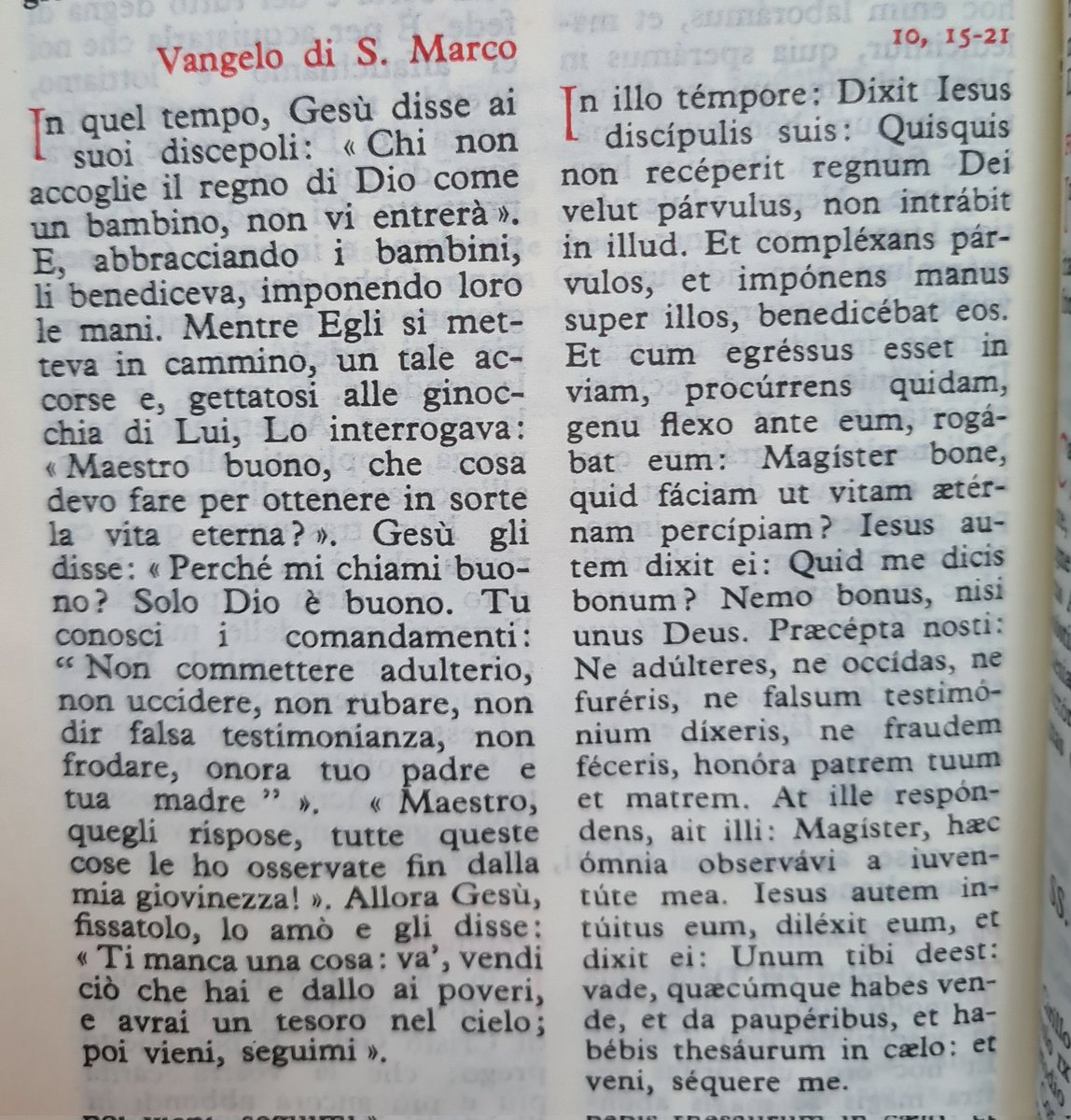 Tarchezio's tweet photo. #VangelodiOggi 
#RitoAntico
#MessaApostolica
#VetusOrdo

#05luglio 2023

S. Antonii Mariæ Zaccaria Confessoris 

Sequèntia sancti Evangėlii secùndum #Marcum 

'Chi non accoglie il regno di Dio come un bambino non vi entrerà" https://t.co/Meeq7xUoSG