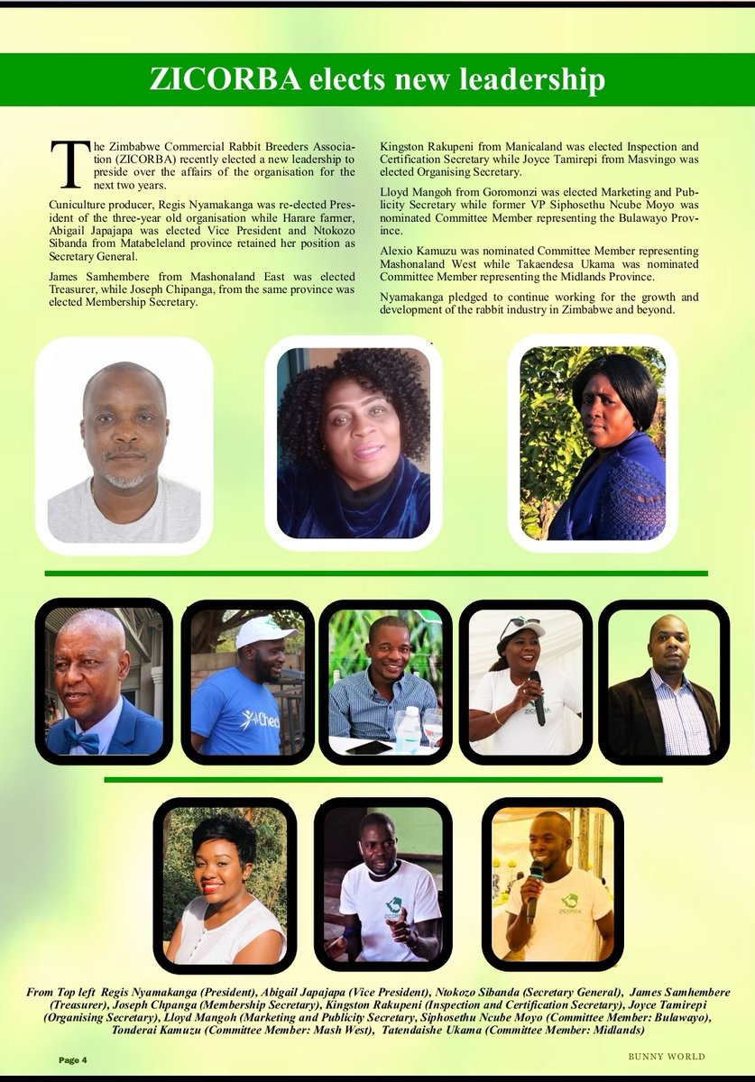 RabbitZimbabwe's tweet photo. In case you missed it, the June 2023 edition of Bunny World newsletter is out! 

Get all the latest developments in the rabbit breeding industry by clicking on the link below.
https://t.co/HgweDlmWoz
Don't forget to like and share🎯.
#letsmakezicorbagreat #zicorba #rabbitfarming https://t.co/cY0zmfNUuL