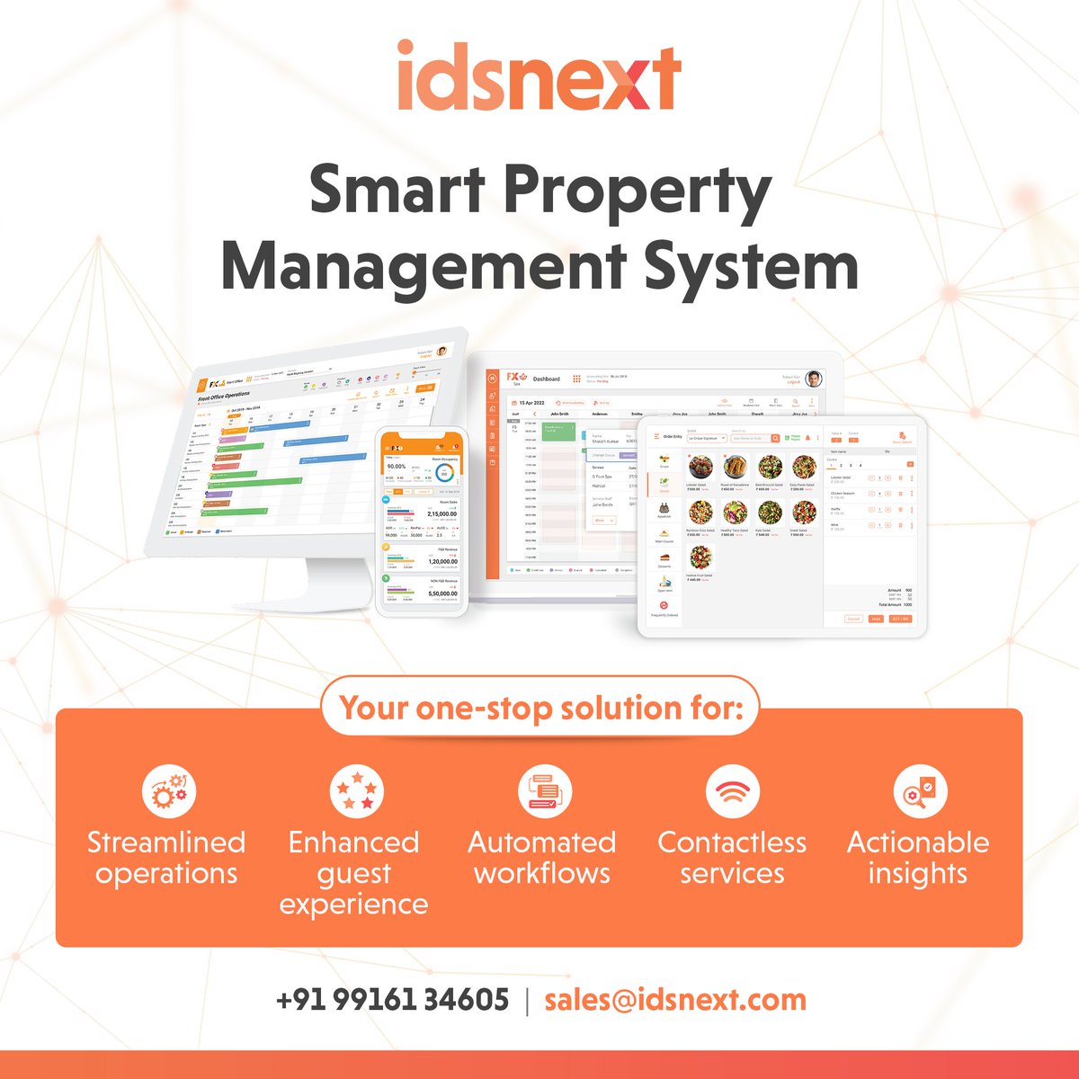IDS Next understands the challenges of modern hospitality. That's why our cutting-edge Property Management System is designed to upgrade operations, enhance guest experiences, and boost business success.

#IDSNext #propertymanagementsystem #hospitalitytech #hospitalitysolutions