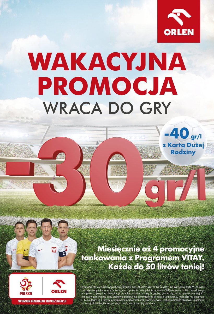 Sponsor Tytularny ORLEN GOLDEN BOY TROPHY - <a href="/GrupaORLEN/">ORLEN</a> przygotował wakacyjną promocję ☺️🏆🙌🏻

#współpraca