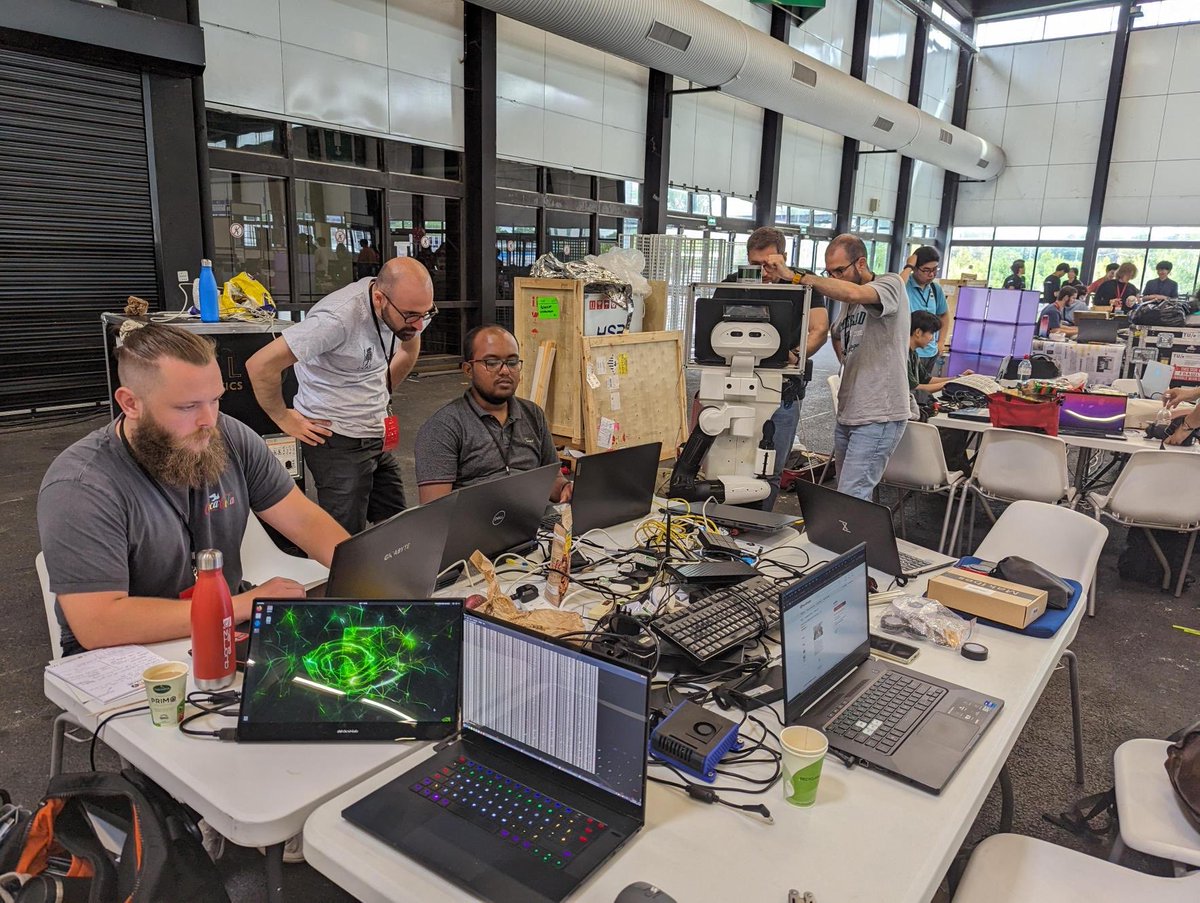 L-CAS (@lcas_uol) on Twitter photo Our <a href="/RoboCup2023/">RoboCup2023 Bordeaux</a> #LCASTOR Team in full swing to prepare for the challenges of #RoboCupAtHome athome.robocup.org
with support from <a href="/UoLScience/">College of Science, University of Lincoln, UK</a> @Agri_FoRwArdS <a href="/darko_project/">DARKO project</a> <a href="/wootzano/">Wootzano Ltd</a> Our <a href="/RoboCup2023/">RoboCup2023 Bordeaux</a> #LCASTOR Team in full swing to prepare for the challenges of #RoboCupAtHome athome.robocup.org
with support from <a href="/UoLScience/">College of Science, University of Lincoln, UK</a> @Agri_FoRwArdS <a href="/darko_project/">DARKO project</a> <a href="/wootzano/">Wootzano Ltd</a>