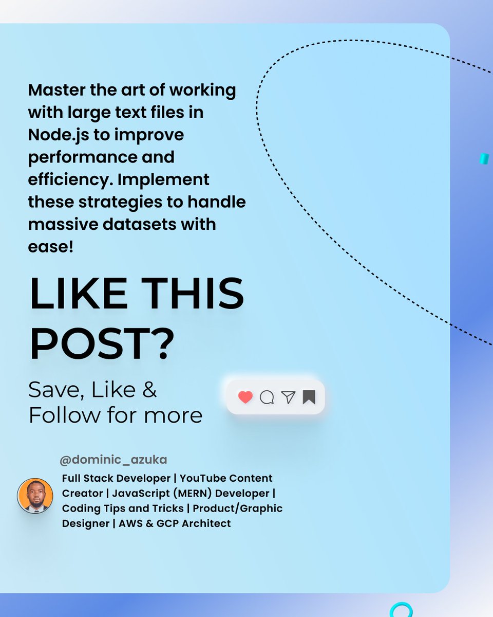 dominic_azuka's tweet image. 📚 Master the Art of Large Text File Handling in Node.js Become a file handling expert! Unlock the secrets to efficient performance and seamless handling of large text files. Level up your Node.js skills today! #NodeJS #FileHandling #Performance