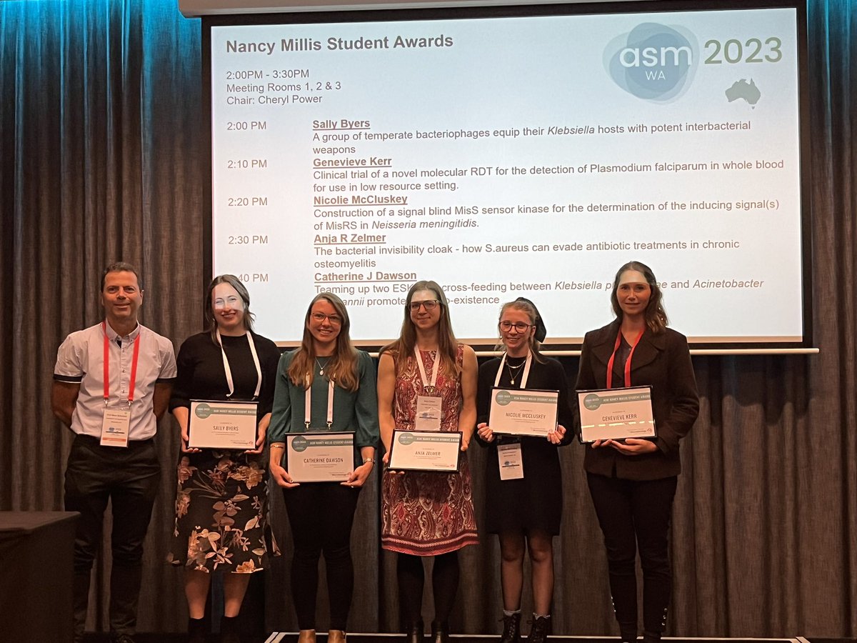 A huge congratulations to our @AUSSOCMIC Nancy Millis Student #award winners! Each presenter won their respective state's competition and these talks were truly superb. Well deserved!! #ASM2023