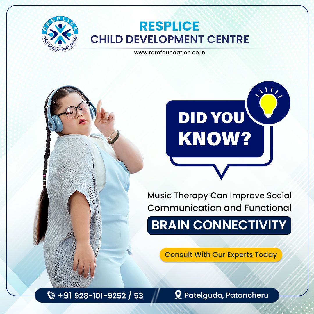 Music Therapy Can Improve Social Communication and Functional
BRAIN CONNECTIVITY. Consult With Our Experts Today.
Call:+919281019252

#resplicechilddevelopmentcentre  #autism #autismlife #autismfamily #autismawareness #autismacceptance #autisticchild #autismsupport #musictherapy
