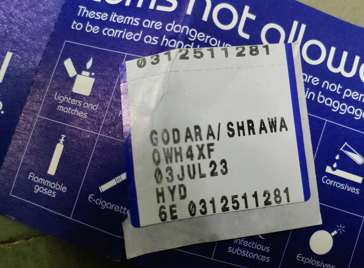 shrawangodara_'s tweet image. I traveled from Jodhpur to Hyderabad by indigo airlines flight no 6E6592 and PNR No.OWH4XF date - 03 Jul 2023 I gave my luggage while making boarding pass and got back to hyderabad I got my bag dirty and torn luggage security properly  I&apos;m sorry I couldn&apos;t make it. @IndiGo6E