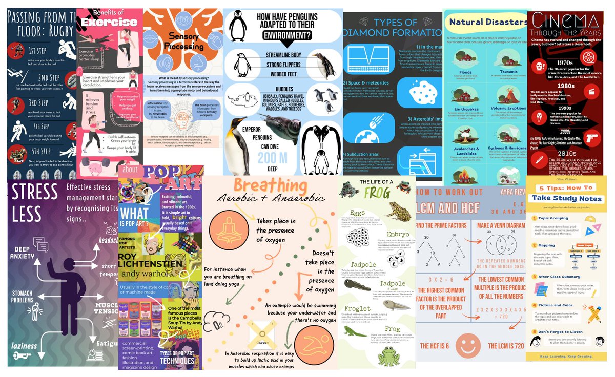 DC Digital Skills (@dcol_digital) on Twitter photo Yr 7 have finished up a successful year by creating infographics <a href="/DubaiCollege/">@DubaiCollege</a>. A key focus is working to incorporate elements of #dualcoding. Too many to post of course but here is a collage of a few at least! <a href="/DColLearning/">DC Learning & Teaching</a> <a href="/DCol_Cognition/">DC Science of Learning</a> ๐โ๏ธ๐ด #adobeexpress #penguins Yr 7 have finished up a successful year by creating infographics <a href="/DubaiCollege/">@DubaiCollege</a>. A key focus is working to incorporate elements of #dualcoding. Too many to post of course but here is a collage of a few at least! <a href="/DColLearning/">DC Learning & Teaching</a> <a href="/DCol_Cognition/">DC Science of Learning</a> ๐โ๏ธ๐ด #adobeexpress #penguins