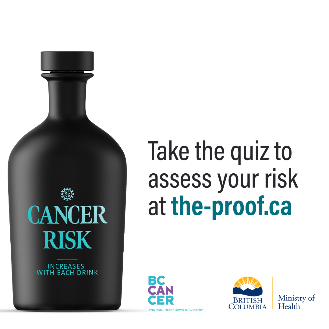 MyHealthIsSexy's tweet photo. Harm reduction includes all substance use.
@BCCancer and @Healthyfamilybc launched an awareness campaign on the link between alcohol and cancer.
Check out https://t.co/B8RBPn2FbH to get the facts, learn about the campaign, and take a quiz to assess your risk #LowerProofLife https://t.co/g0aTkOjuD0