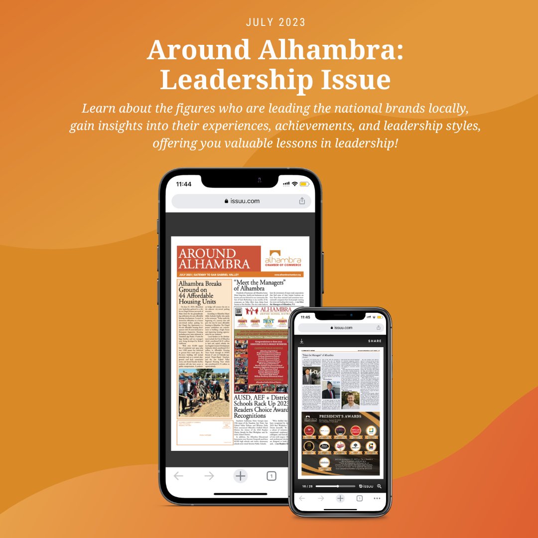 Around Alhambra: Leadership issue is out now!

Visit bit.ly/AroundAlhambra… to start reading!