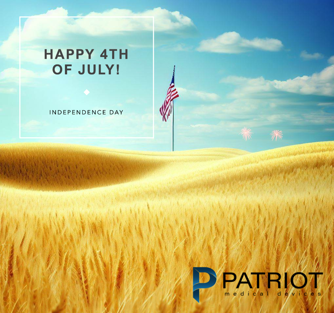 PatriotDevices's tweet photo. Happy 4th of July from all of us at Patriot Medical Devices. Have a safe and reflective day celebrating our independence! https://t.co/Ydvv0LDMOd