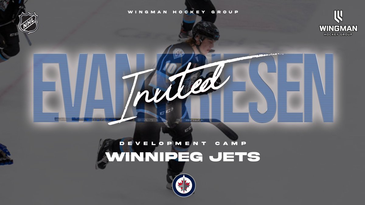 Congratulations to Evan Friesen on being invited to Winnipeg Jets Development Camp! Evan had 7 goals in 17 playoff games for the Winnipeg Ice as they reached the WHL finals! #WingmanIsFamily