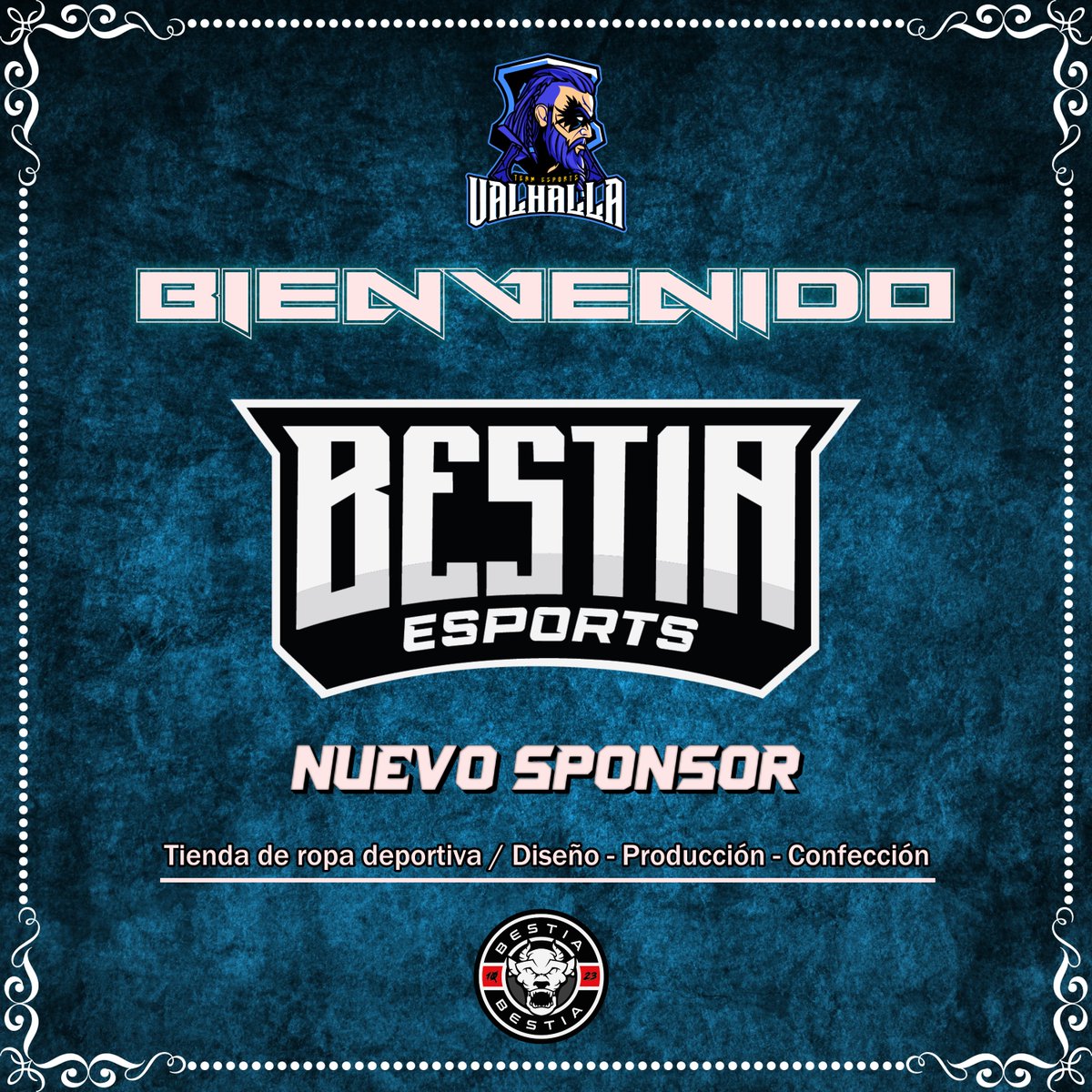 team_vhl's tweet photo. ¡Bienvenido @bestiaesports a la familia de los vikingos como patrocinador oficial!

No se pierdan los increíbles diseños y calidad de bestiaesports

Tienda de ropa deportiva
Diseño-Producción-Confección https://t.co/p7H1XZJp92