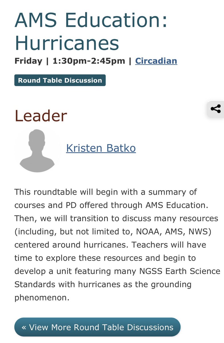 Anyone else going to <a href="/nagtgeo/">National Association of Geoscience Teachers</a> Earth Educator Rendezvous?! Come hear about all <a href="/AMSeducation/">AMS Education</a> has to offer! Friday 7/14 #EER23 #pascedena