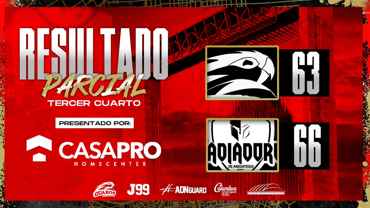 Finaliza el tercer cuarto

VAMOS GUAROS

Presentado por Casapro Homecenter

#Guaros | #ADNGuaro | #GuarosDeLara