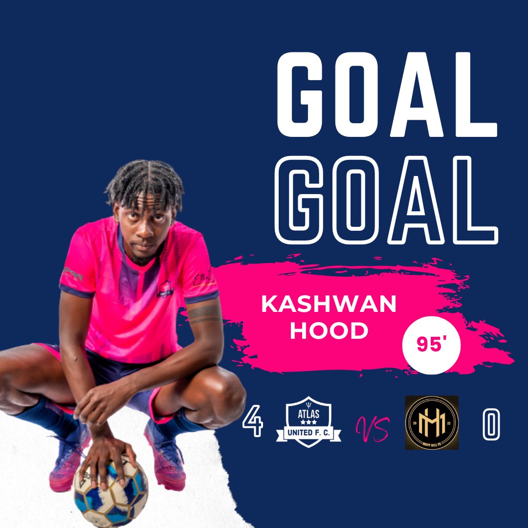 GOAL: 95' Kashawn Hood (Atlas Utd 4-0) #ALLin❤️🖤