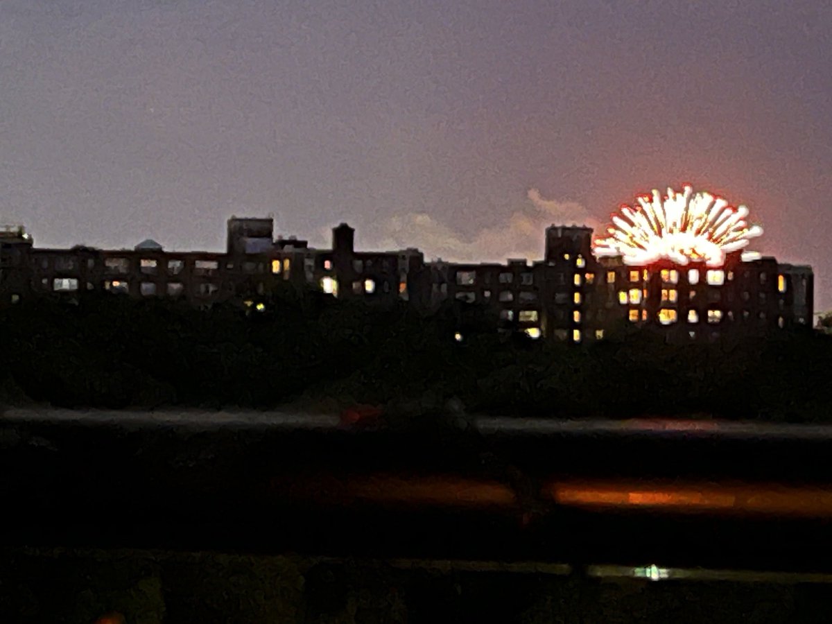 Watching fireworks in Washington from balcony