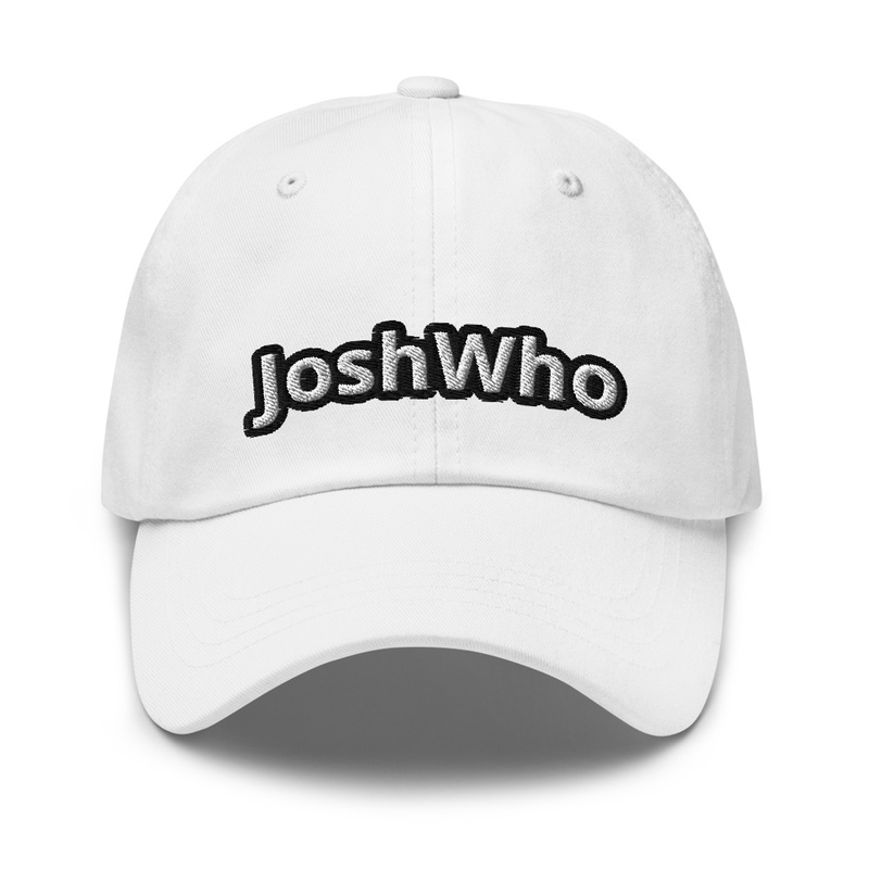 JoshWhoX's tweet photo. Elevate your style with the White JoshWho Baseball Cap! ⚾️🧢 Add a touch of uniqueness to your outfit and show your support for free speech. Get yours today at https://t.co/KNlmOjJUbV . #JoshWho #BaseballCap #Fashion https://t.co/FRMHsdcBKA