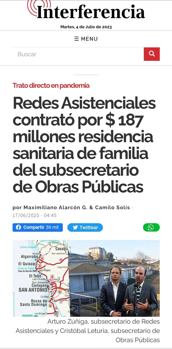 Janet90476632's tweet photo. Sabían que el ex subsecretario de redes asistenciales @arturozunigaj contrató hotel para residencia sanitaria ×$187 millones perteneciente al clan familiar del exsubsecretario del @mop_chile @_CLeturia quien ademas era vicepresidente de la @udipopular 😏 https://t.co/CZepxRdj07