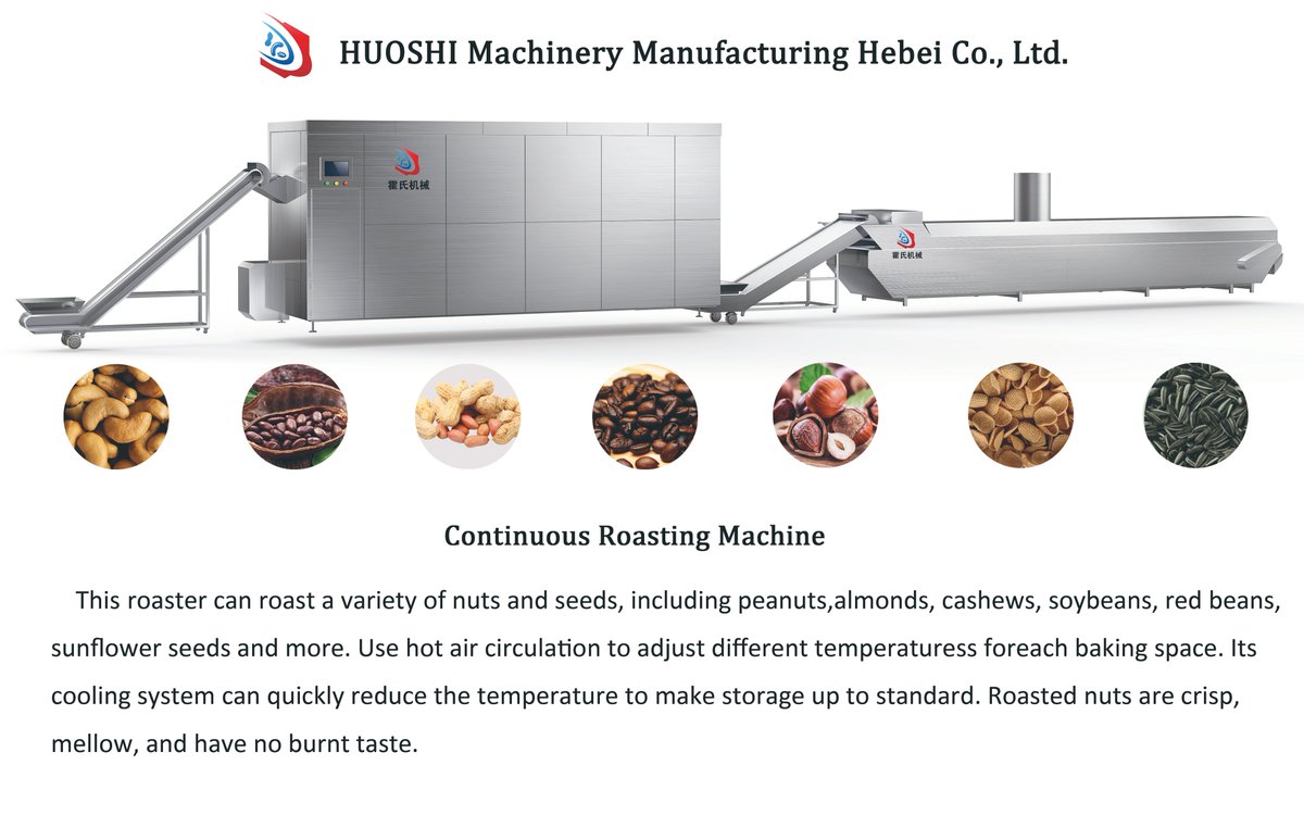 HuoShiMachinery's tweet image. One of the significant advantages of commercial continuous roasting machines is their ability to roast coffee beans consistently and efficiently. Ensuring a steady flow of roasted coffee beans. 
#roaster #roastingmachine #roasting #automaticmachine #foodmachinery