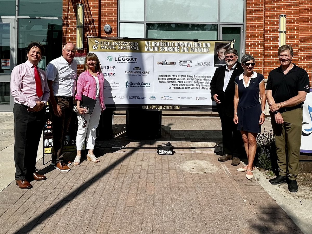 The Collingwood Music Festival officially launched the concert season with a flag raising. John Kirby MC’d - Mayor Hamlin, Debra Bloom Hall - Ont.Tril.Fdn Simcoe-Grey MPP Saunderson, MP Dowdall &amp; Festival Artistic Dir. Daniel Vnukowski. I was glad to be invited.  #LocalMatters