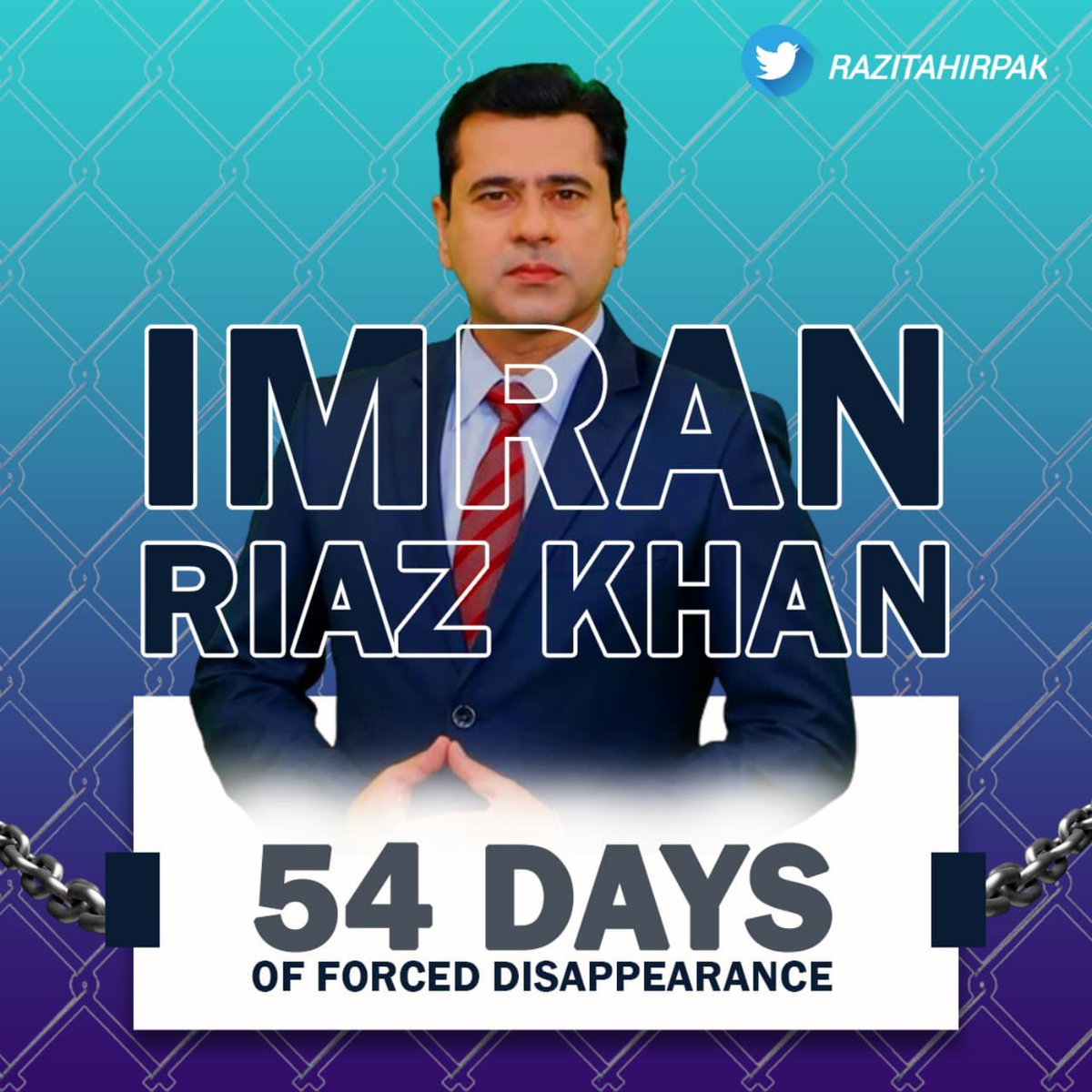 OnlyHuman804's tweet photo. 54 دن ہو گئے عمران ریاض کا ویلاگ دیکھے 😭💔
اللہ اپنی حفاظت میں رکھنا آمین 🥹🙏🏽
@ImranRiazKhan
#عمران_ریاض_کو_بازیاب__کرو
#صحافت_کا_بادشاہ_عمران_ریاض
#ReleaseIm https://t.co/SWusj7vZPd