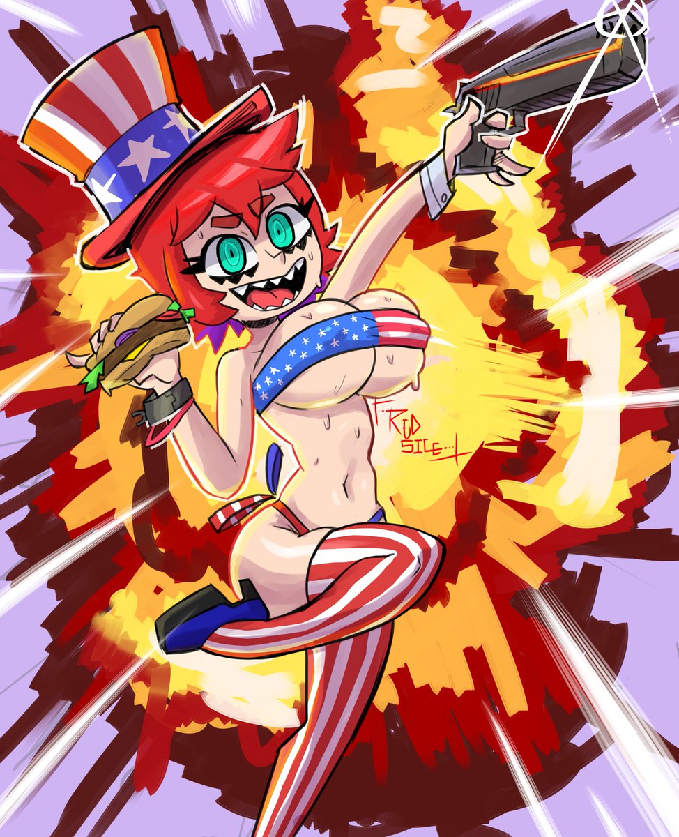 redlewd17's tweet photo. Devy could not miss this celebration!
happy 4th of July!

(I drew it as fast as I could on my phone xd)
#4thofJuly #4thJuly #4thofJuly2023 #animegirl #anime #redhead #CartoonArt #animeartist #manga #ilustration #art #originalcharacter #americanbikini #American https://t.co/OmQvEbMDJa