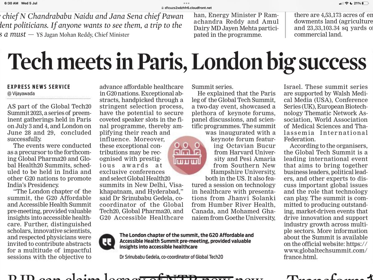 Health20Tech20's tweet photo. 🌐Global Tech20 Summit has wrapped up its preliminary events in Paris and London! 💡 Stay tuned for more as we continue to pioneer the future of accessable and  affordable  healthcare! #GlobalTechSummit2023 #GlobalPharma20Summit #G20AffordableAccessableHealthcareSummit #G20summit https://t.co/PcDAb1ziNp