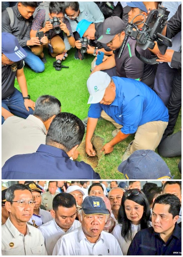 ekowboy2's tweet photo. Semakin yakin survei asli Anies teratas krn untuk maintenance rumput JIS saja sampai bawa dua Menteri &amp; seorang Gubernur itupun yg dicek rumput luar lapangan..

Silahkan rakyat menilai!! https://t.co/dEzqZdWnpH