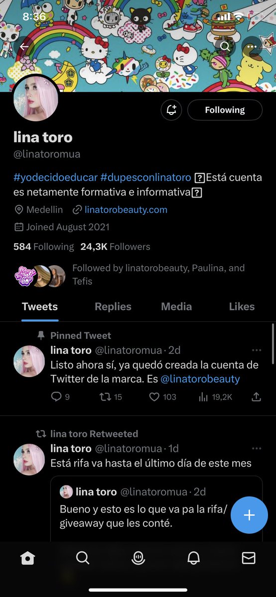 DannaMR12's tweet photo. @linatoromua #julioconlinatoro manifestando de una vez que me lo gano ✨ https://t.co/vwa2LU1HUC